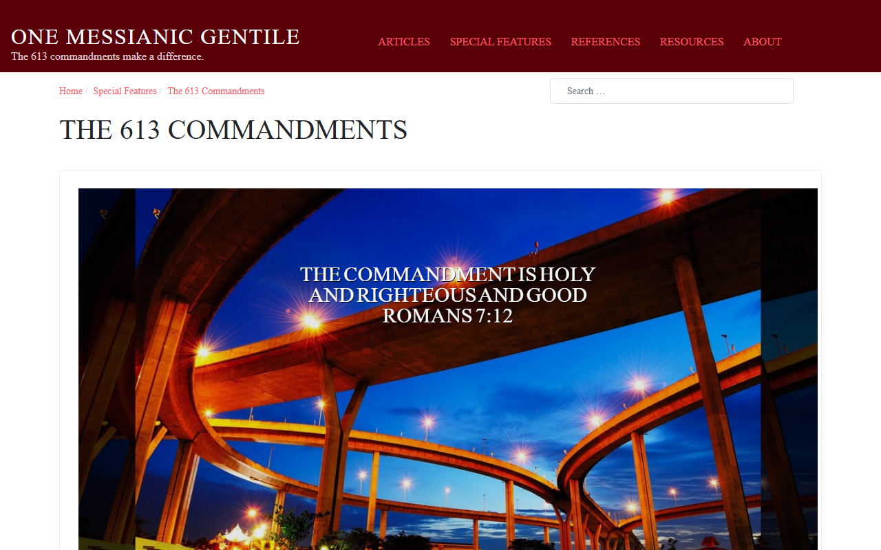 613-commandments.com screenshot