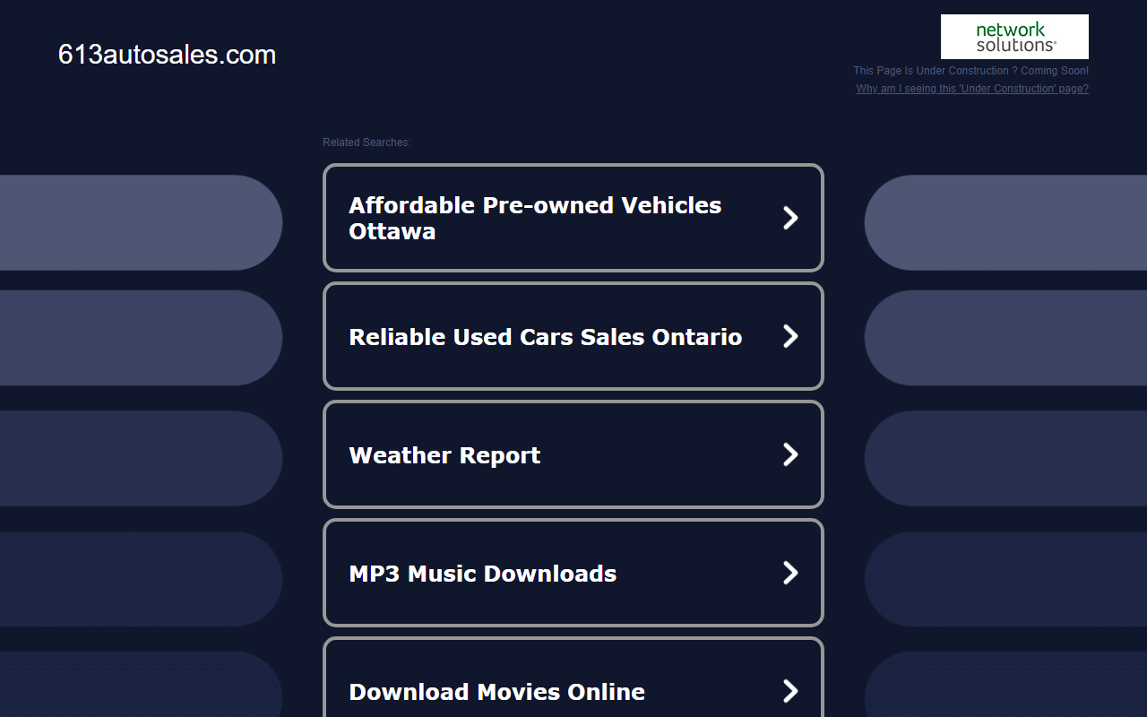 613autosales.com screenshot
