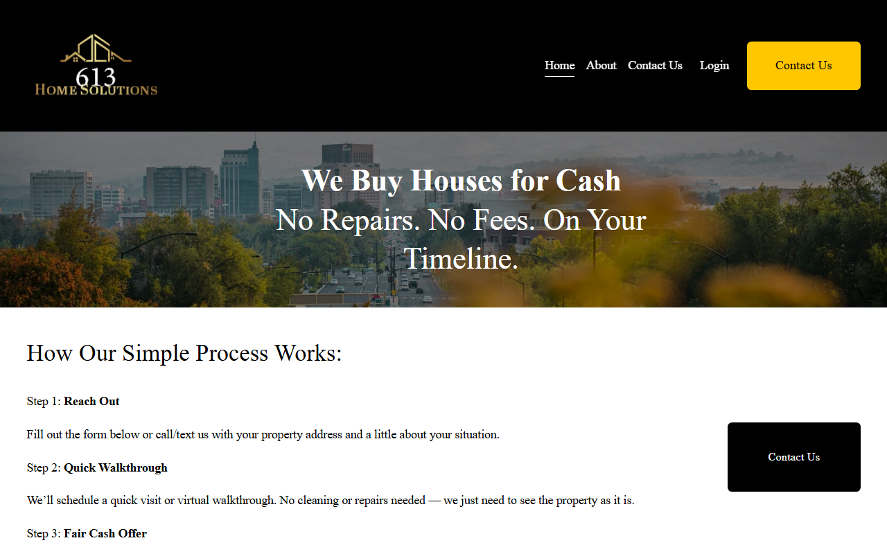 613homesolutions.com screenshot