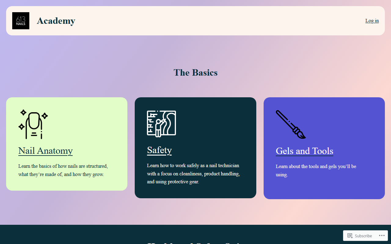 613nailsacademy.com screenshot