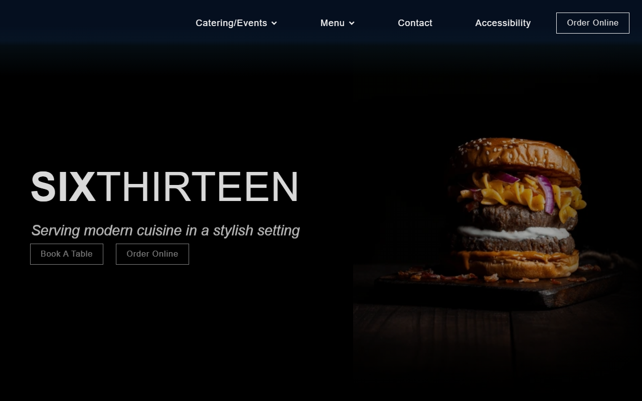 613restaurant.com screenshot