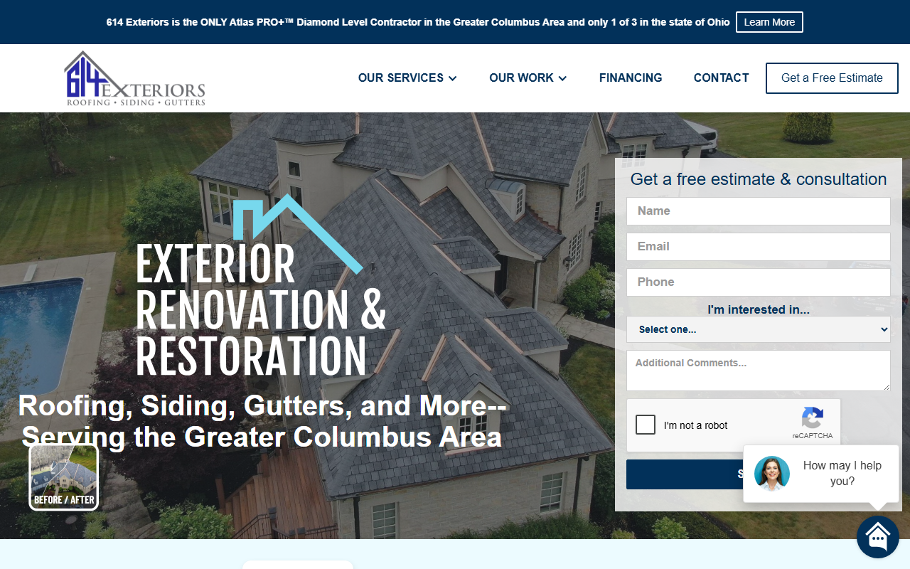 614exteriors.com screenshot