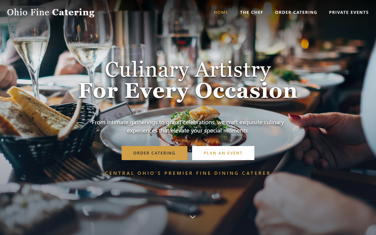 614finecatering.com screenshot