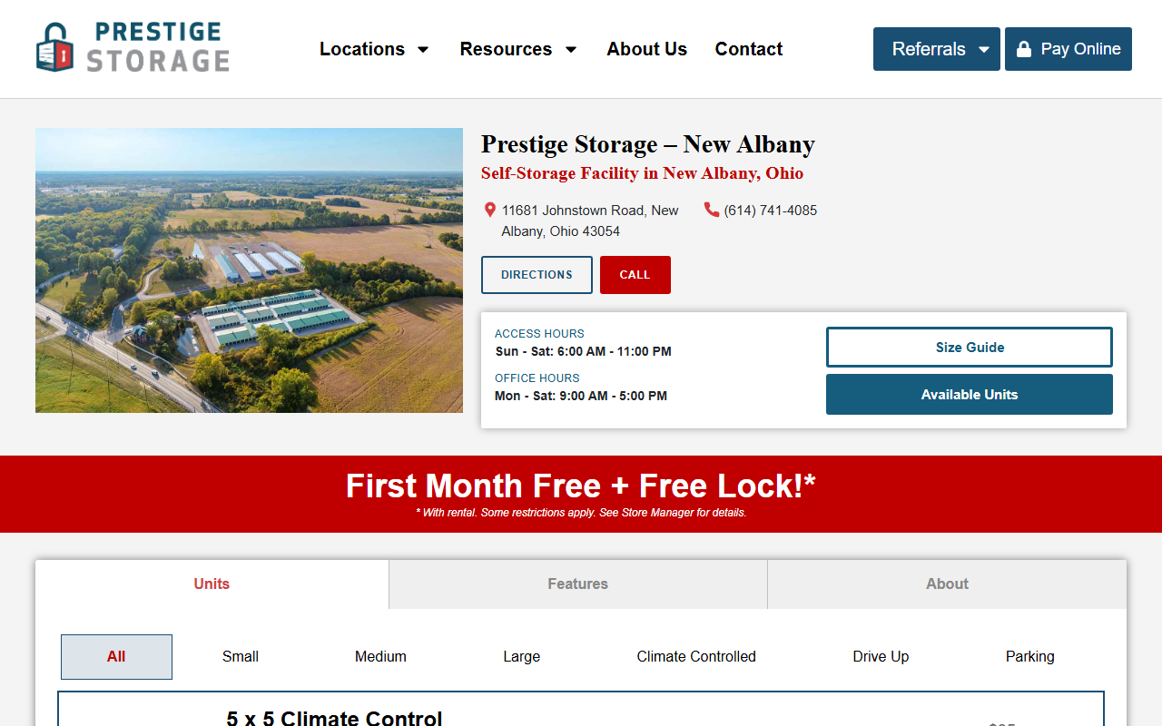 614storage.com screenshot