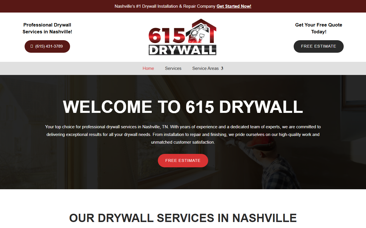 615drywall.com screenshot