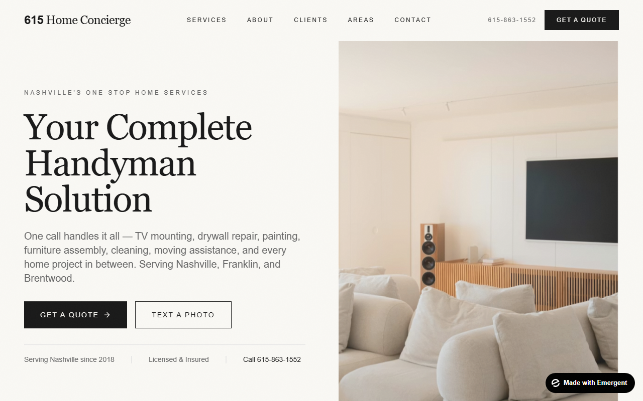 615homeconcierge.com screenshot