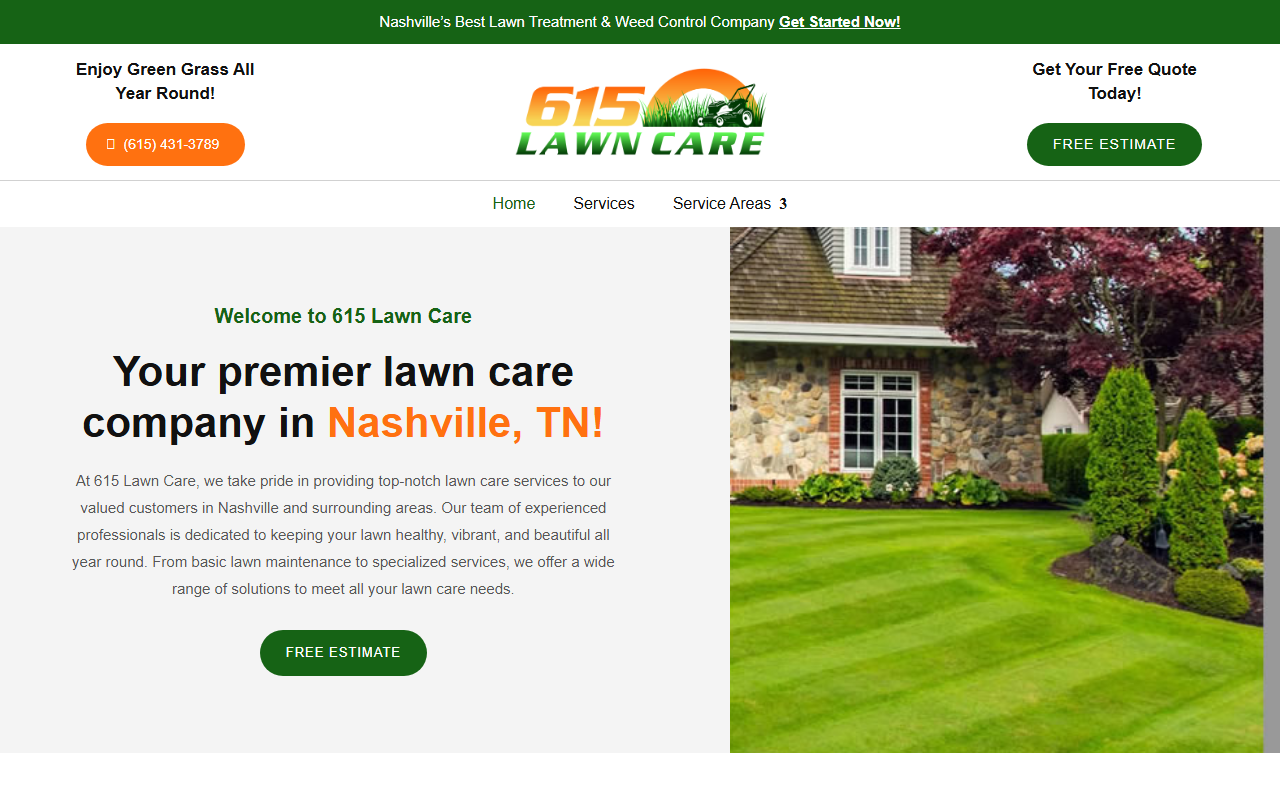 615lawncare.com screenshot