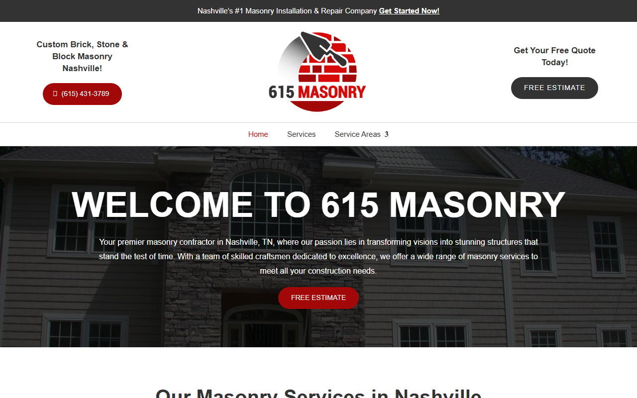 615masonry.com screenshot
