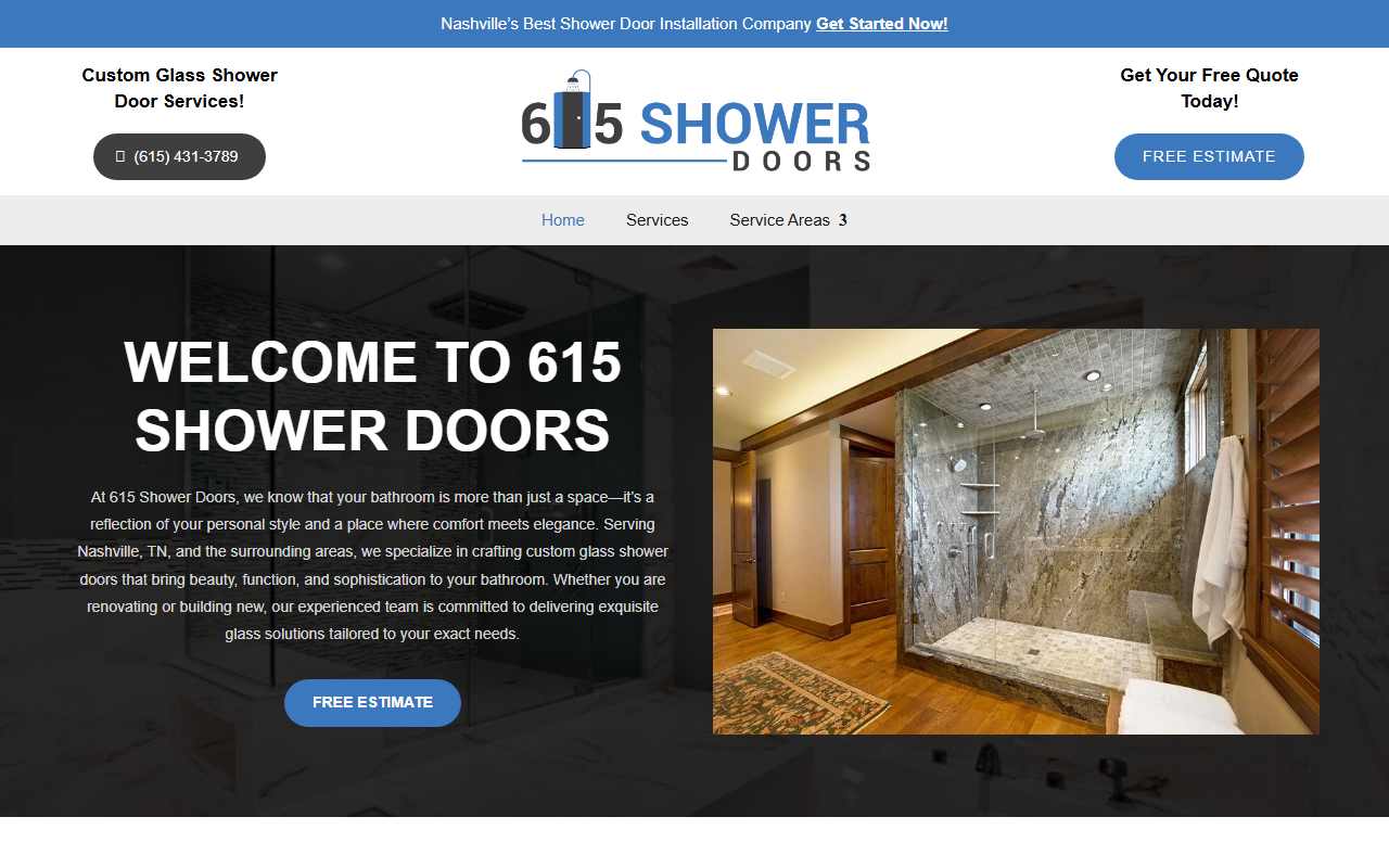 615showerdoors.com screenshot