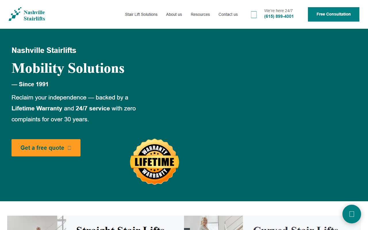615stairlifts.com screenshot