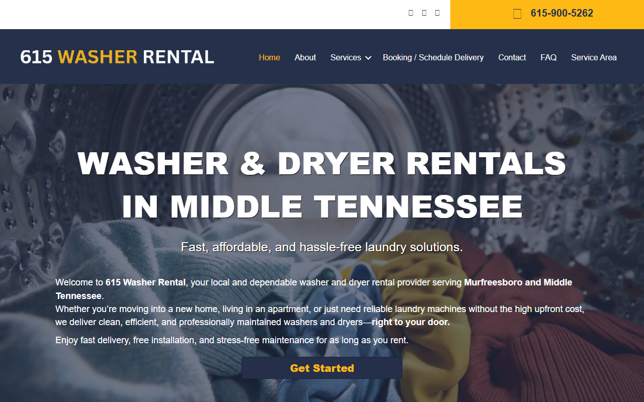 615washerrental.com screenshot