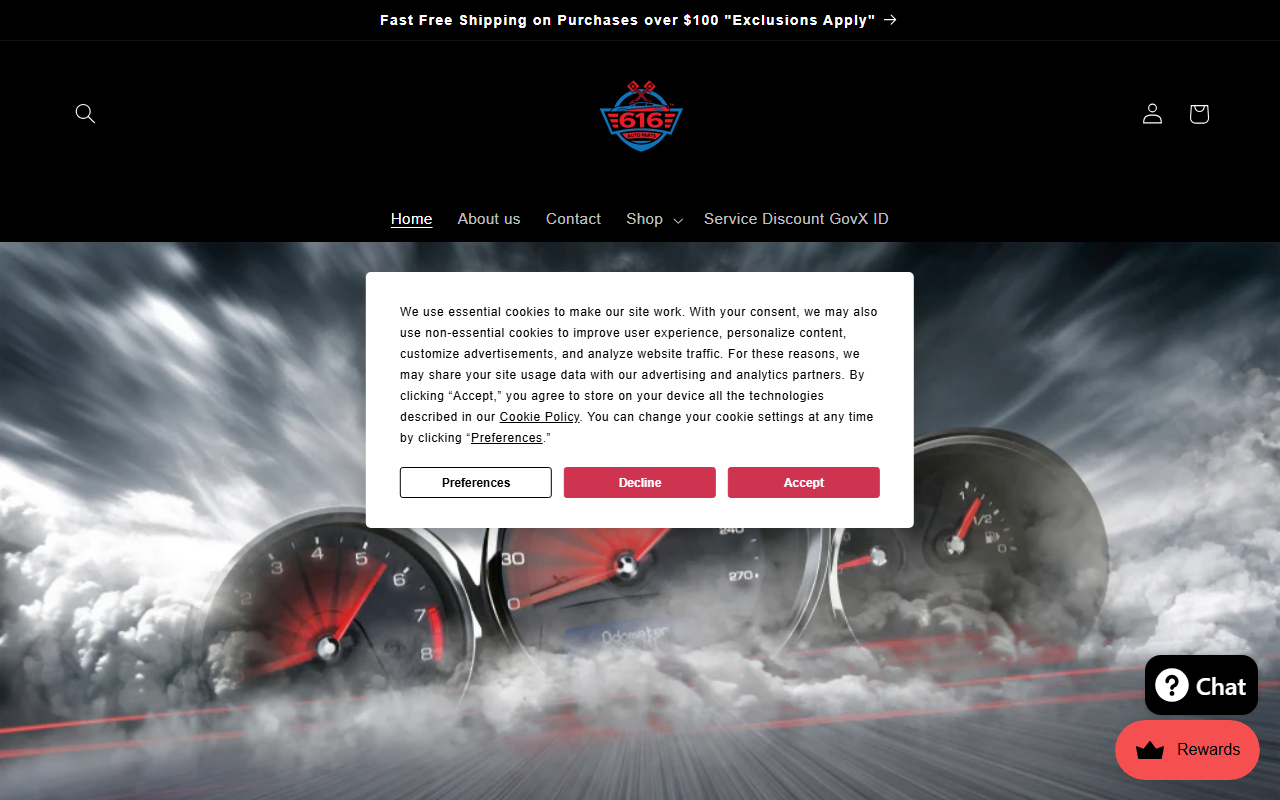 616autoparts.com screenshot