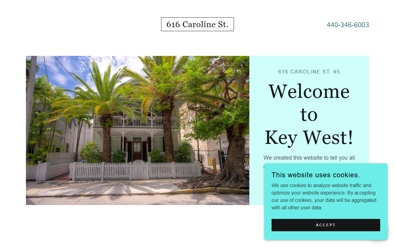 616caroline.com screenshot