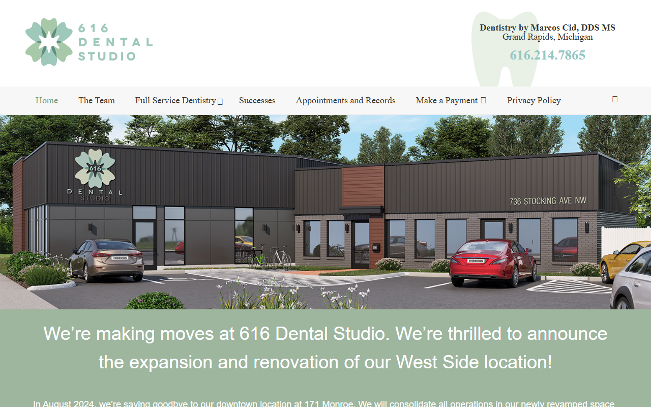 616dentalstudios.com screenshot