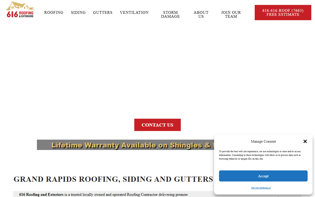616exteriors.com screenshot