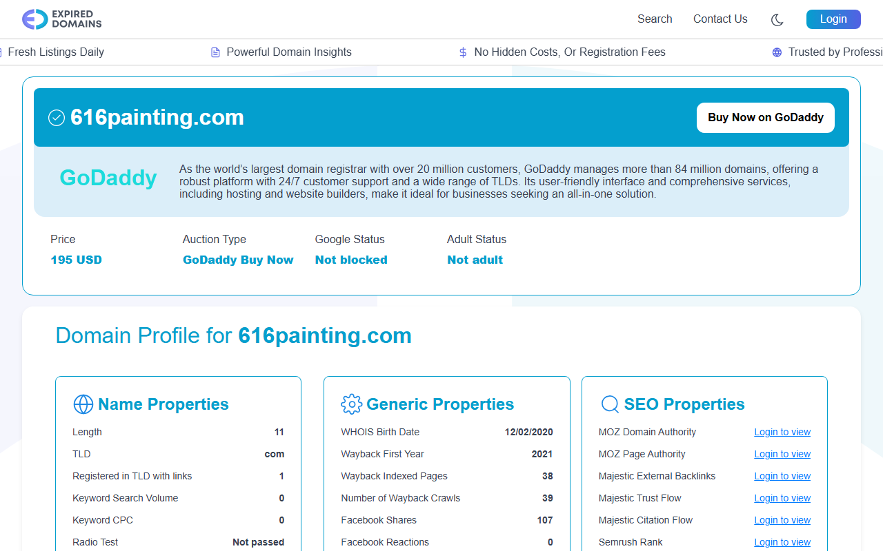 616painting.com screenshot
