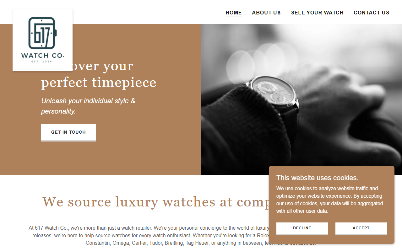 617watchco.com screenshot