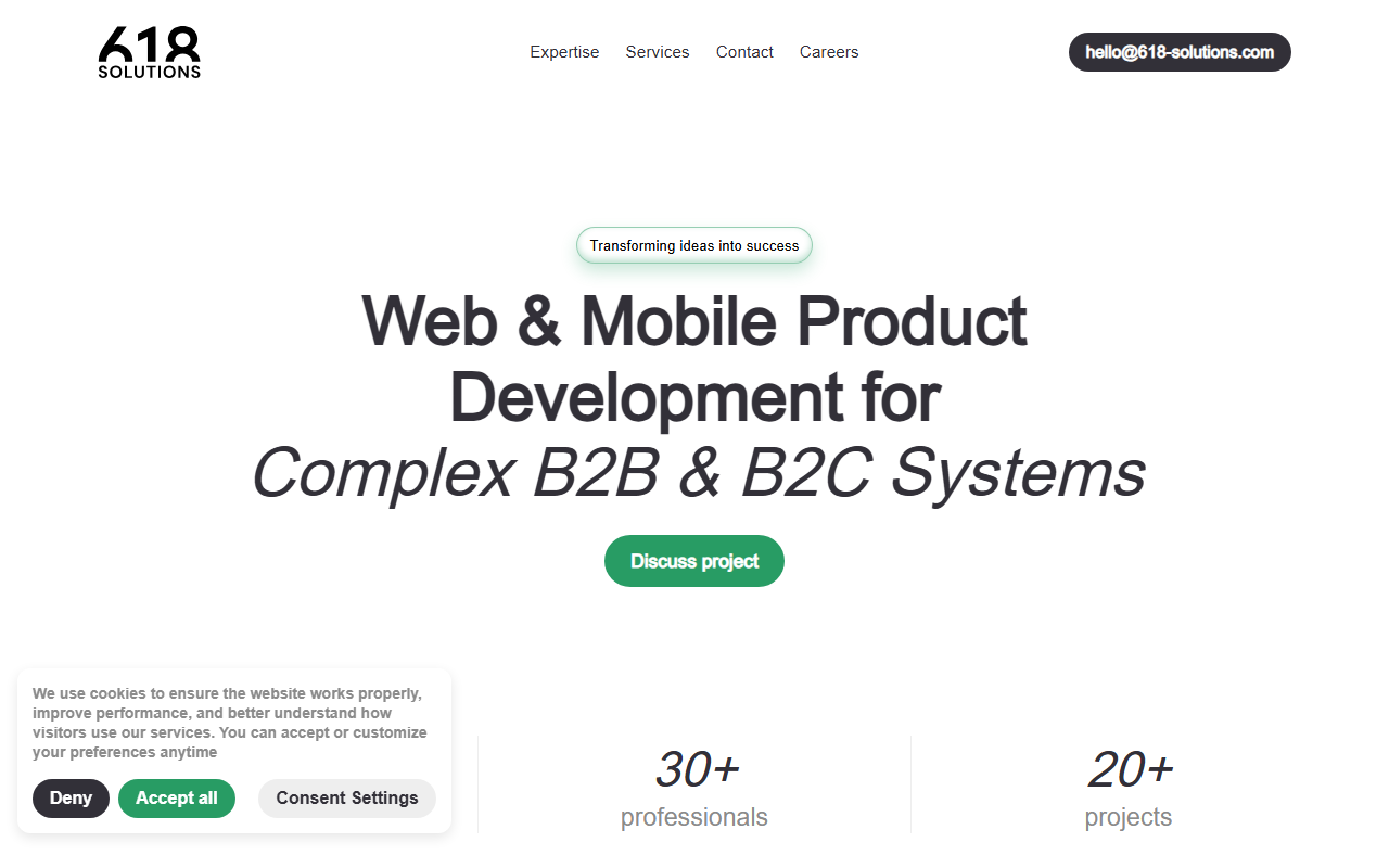 618-solutions.com screenshot