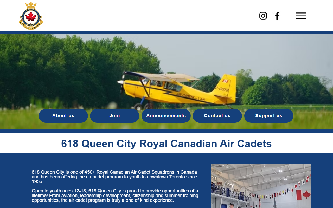 618aircadets.com screenshot