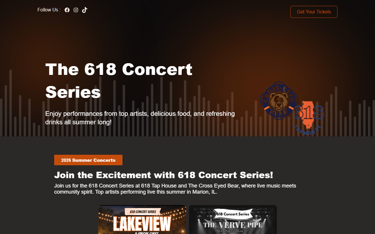 618concertseries.com screenshot