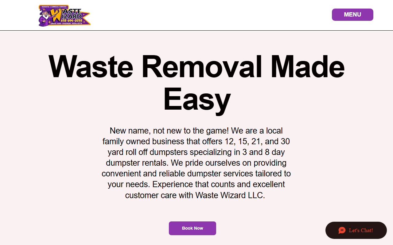 618wastewizard.com screenshot