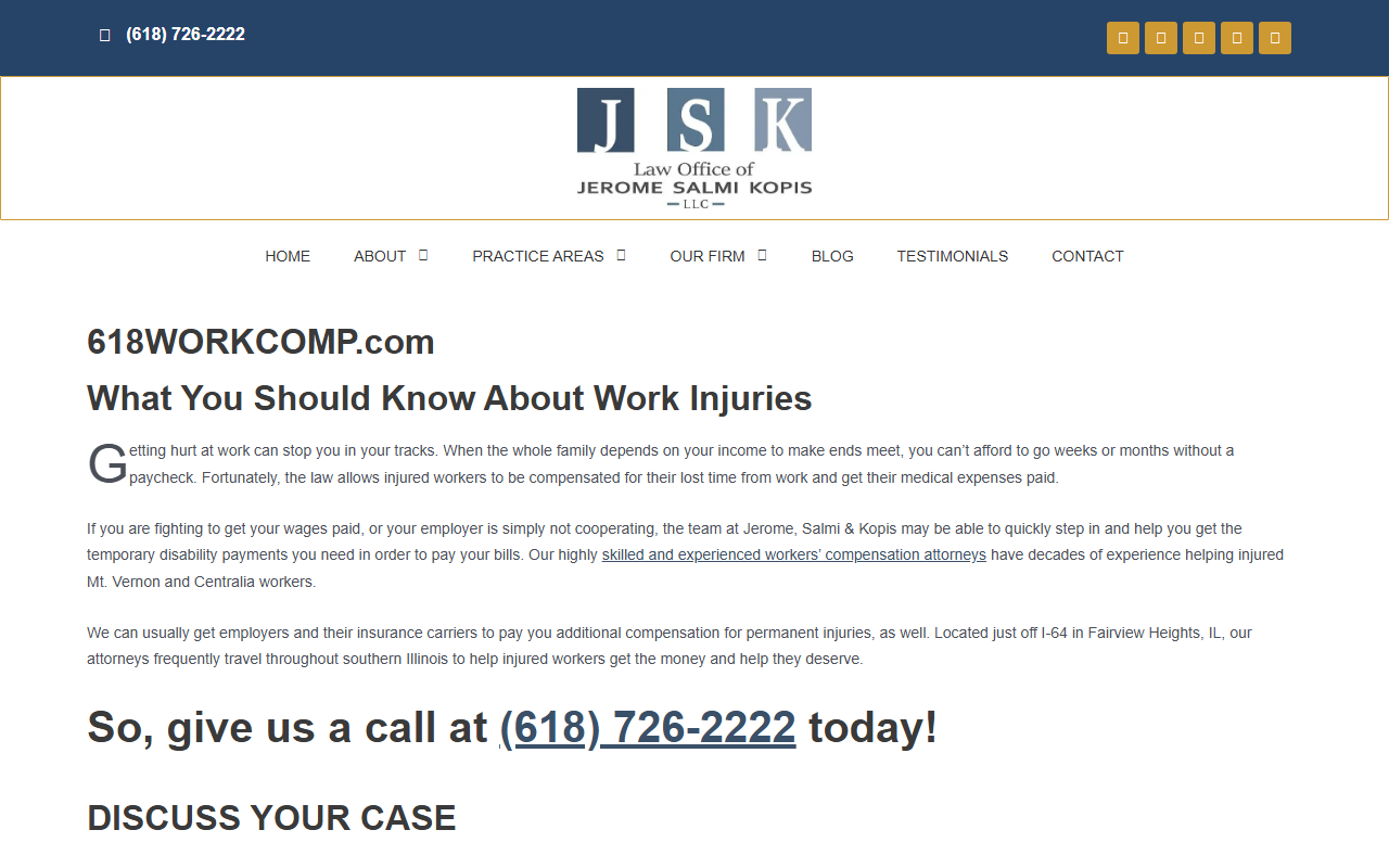 618workcomp.com screenshot