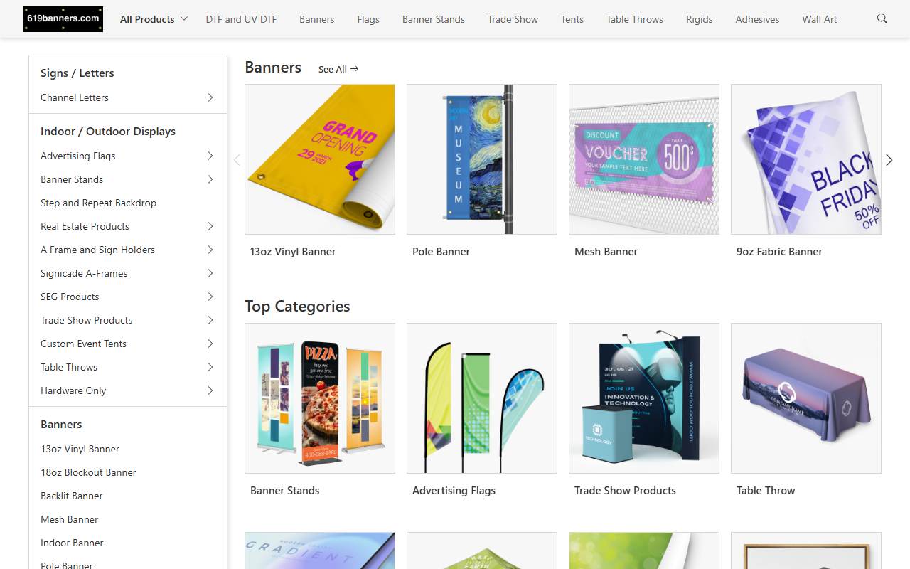 619banners.com screenshot
