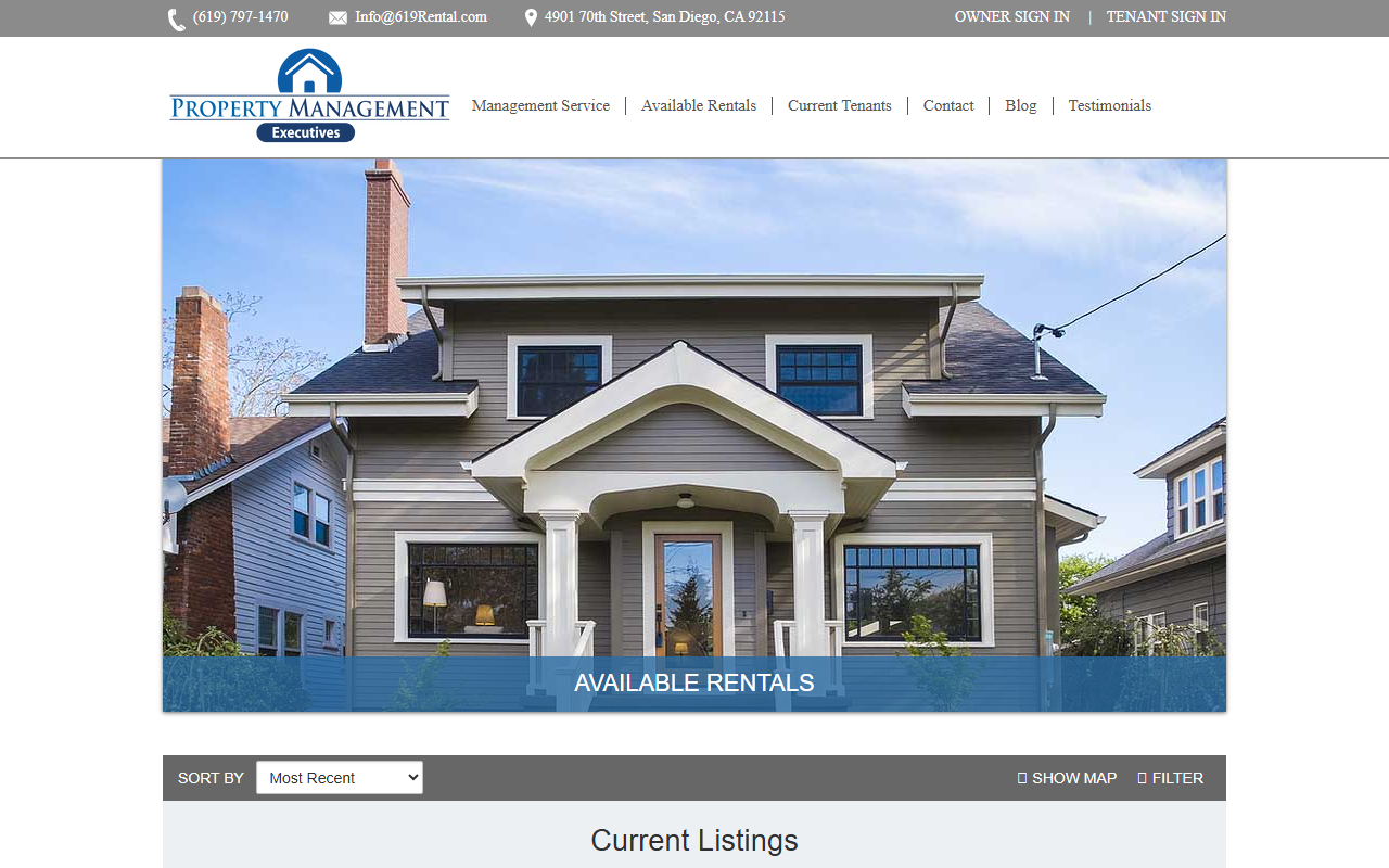 619rentals.com screenshot