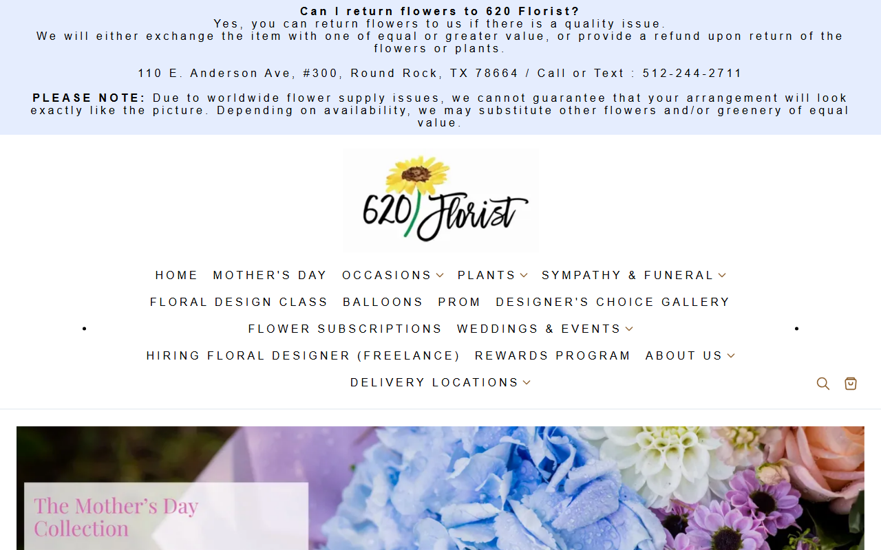 620florist.com screenshot