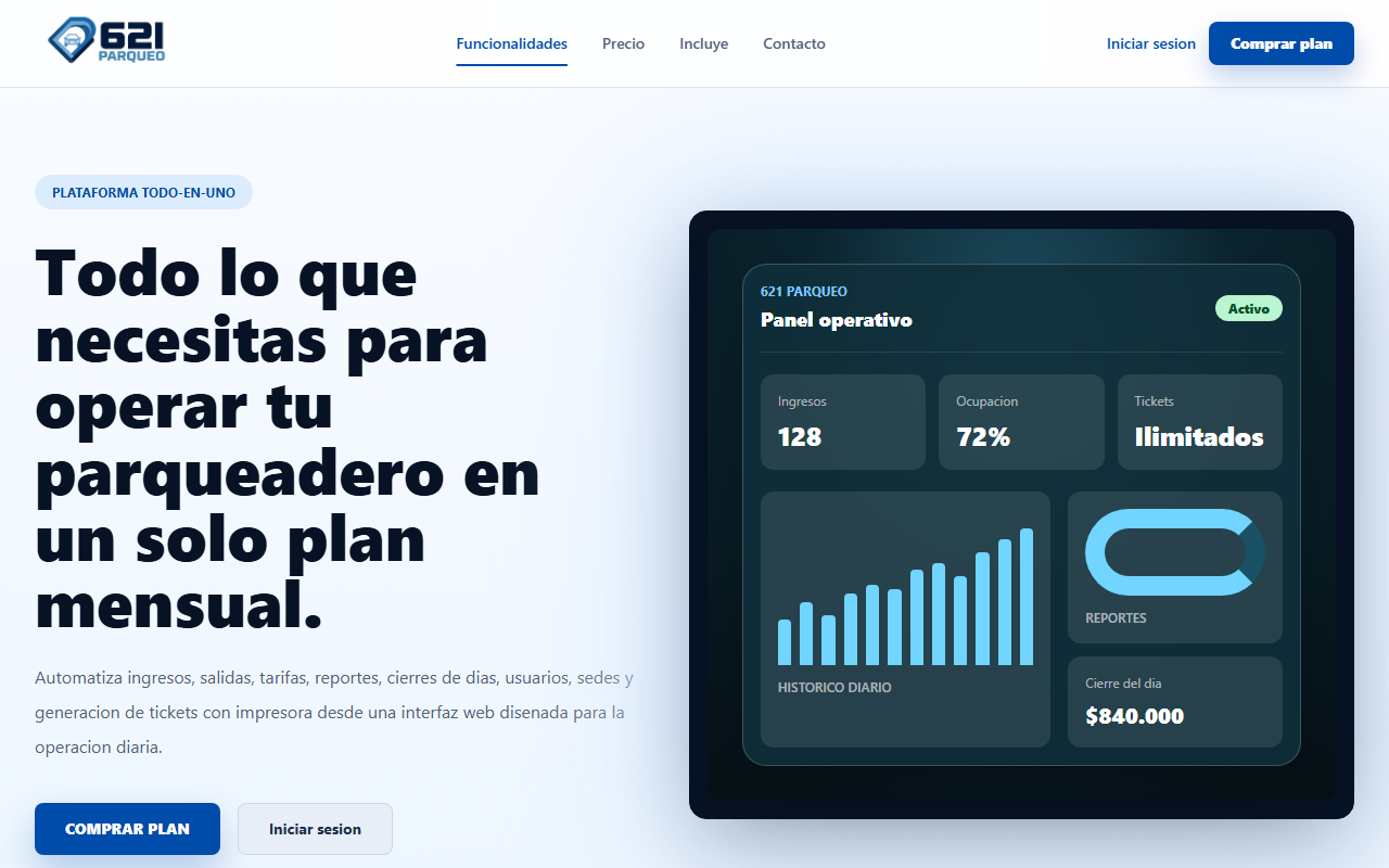 621parqueo.com screenshot