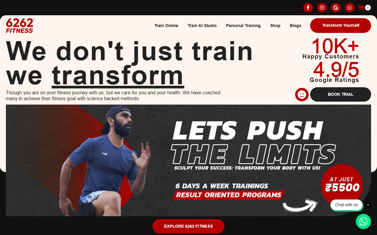 6262fitness.com screenshot