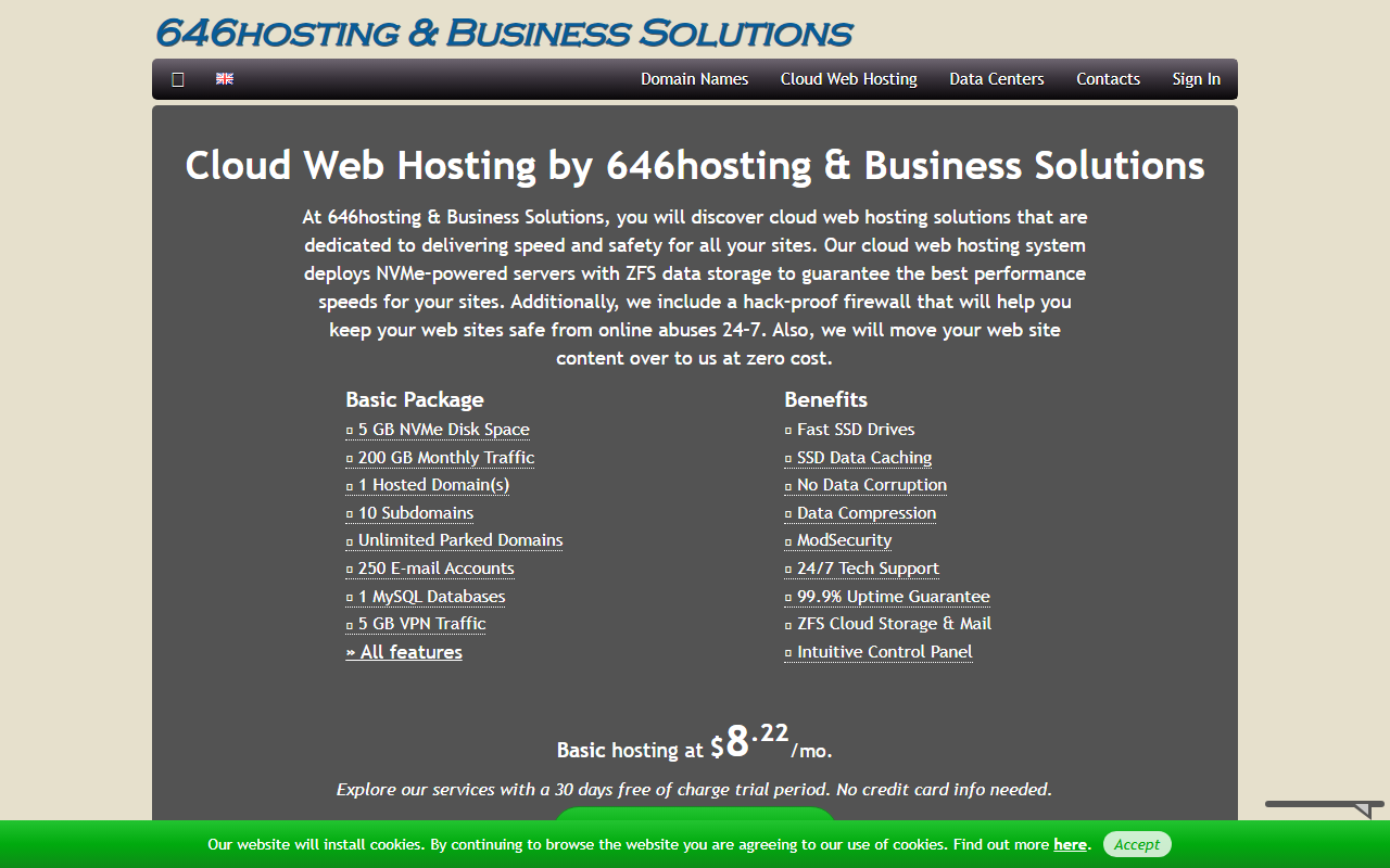 646hosting.com screenshot