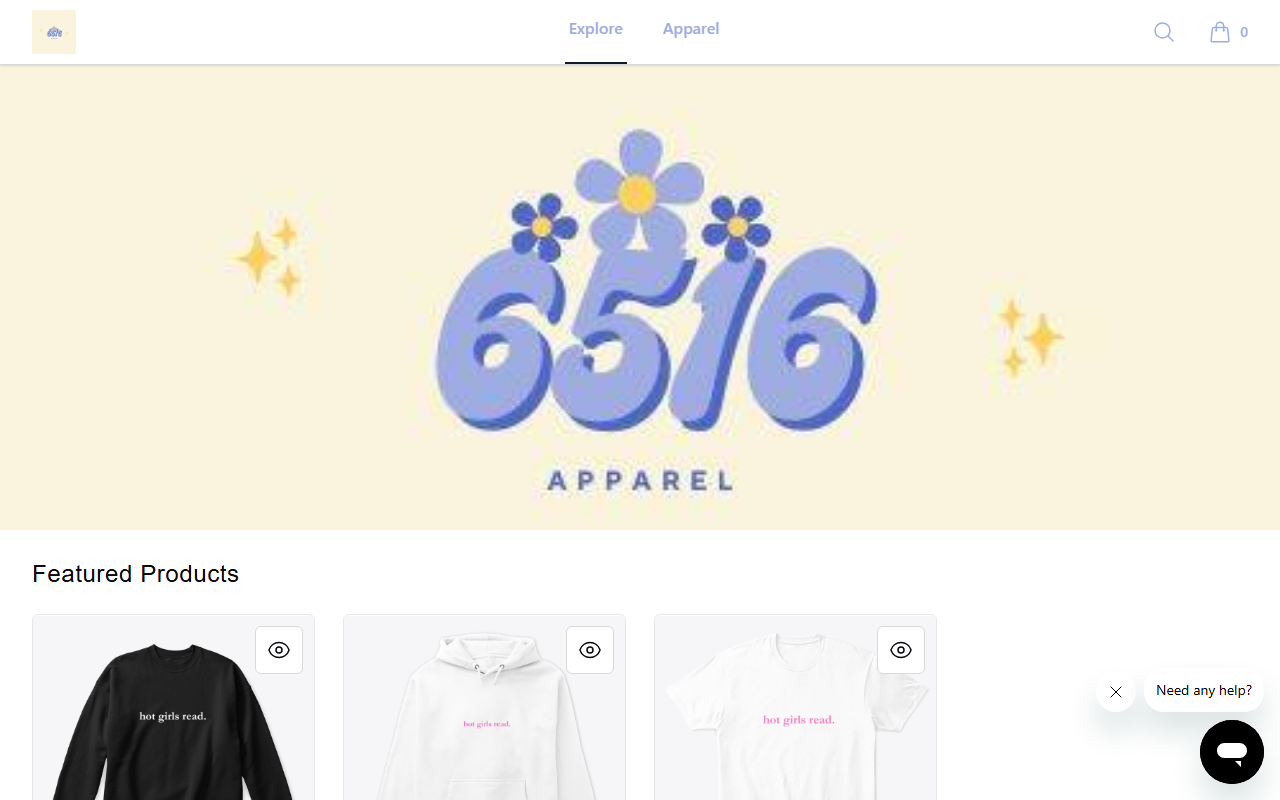 6516apparel.com screenshot