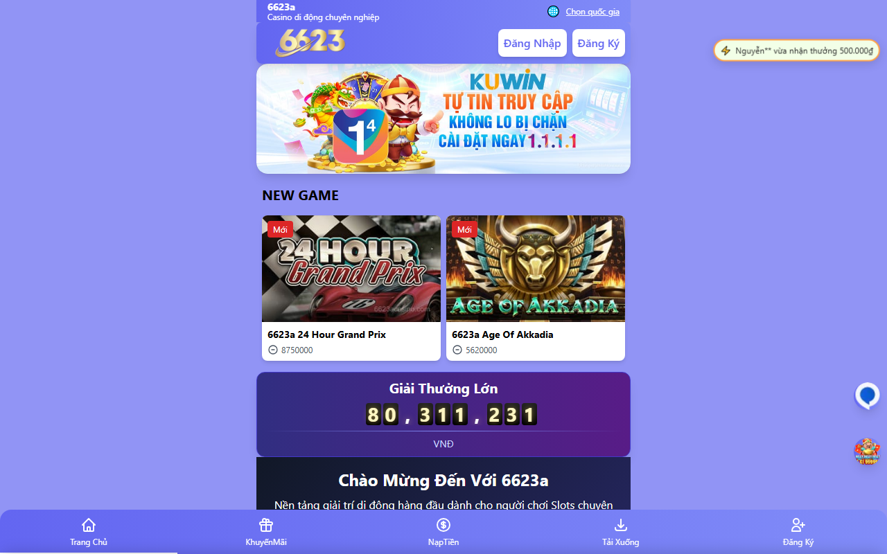 6623acasino.com screenshot