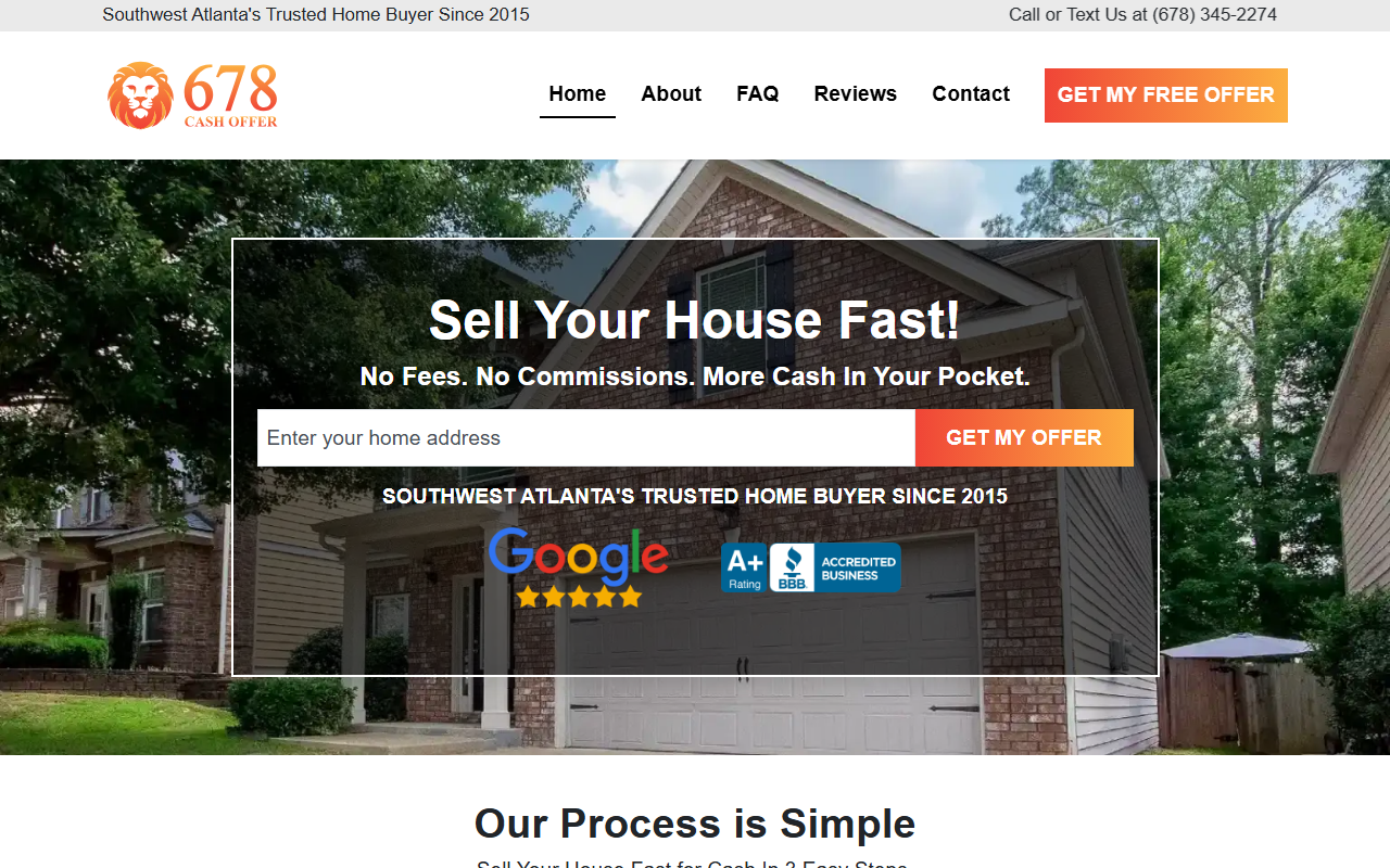 678cashoffer.com screenshot