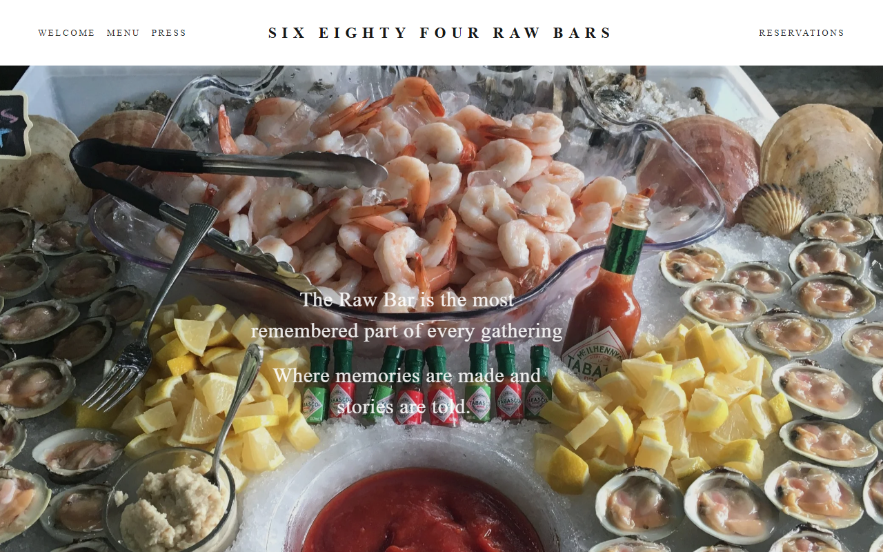 684rawbars.com screenshot