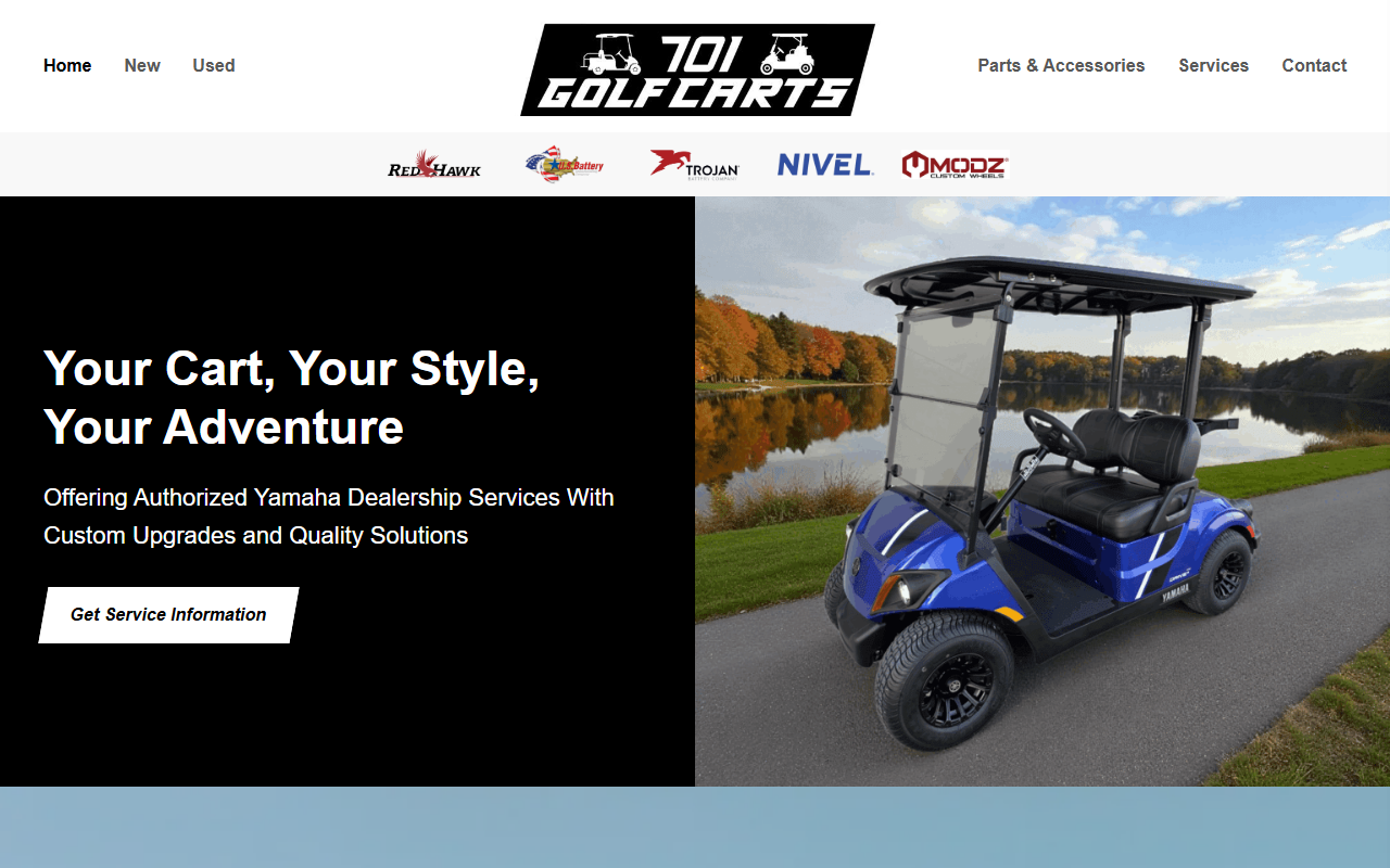 701golfcarts.com screenshot