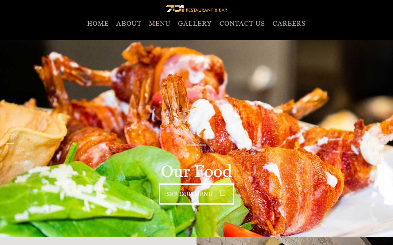 701restaurantbar.com screenshot