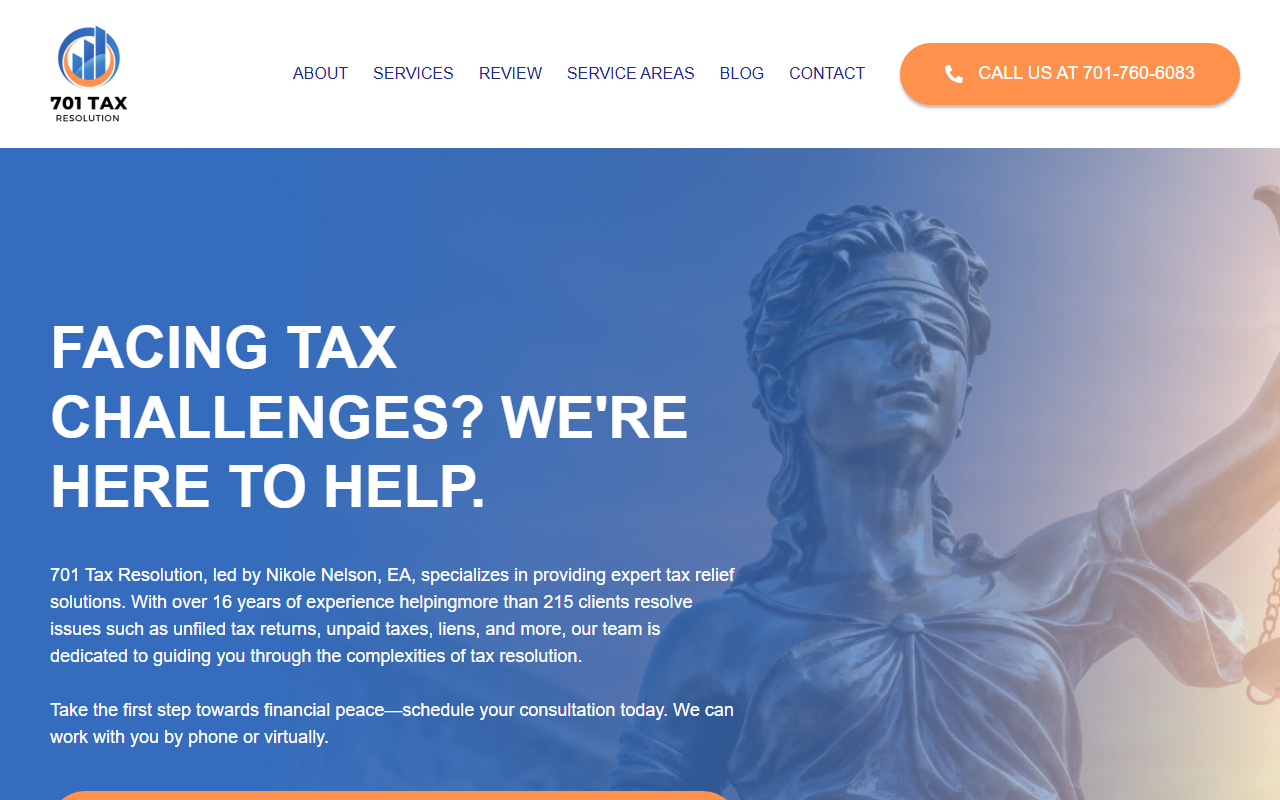 701taxresolution.com screenshot