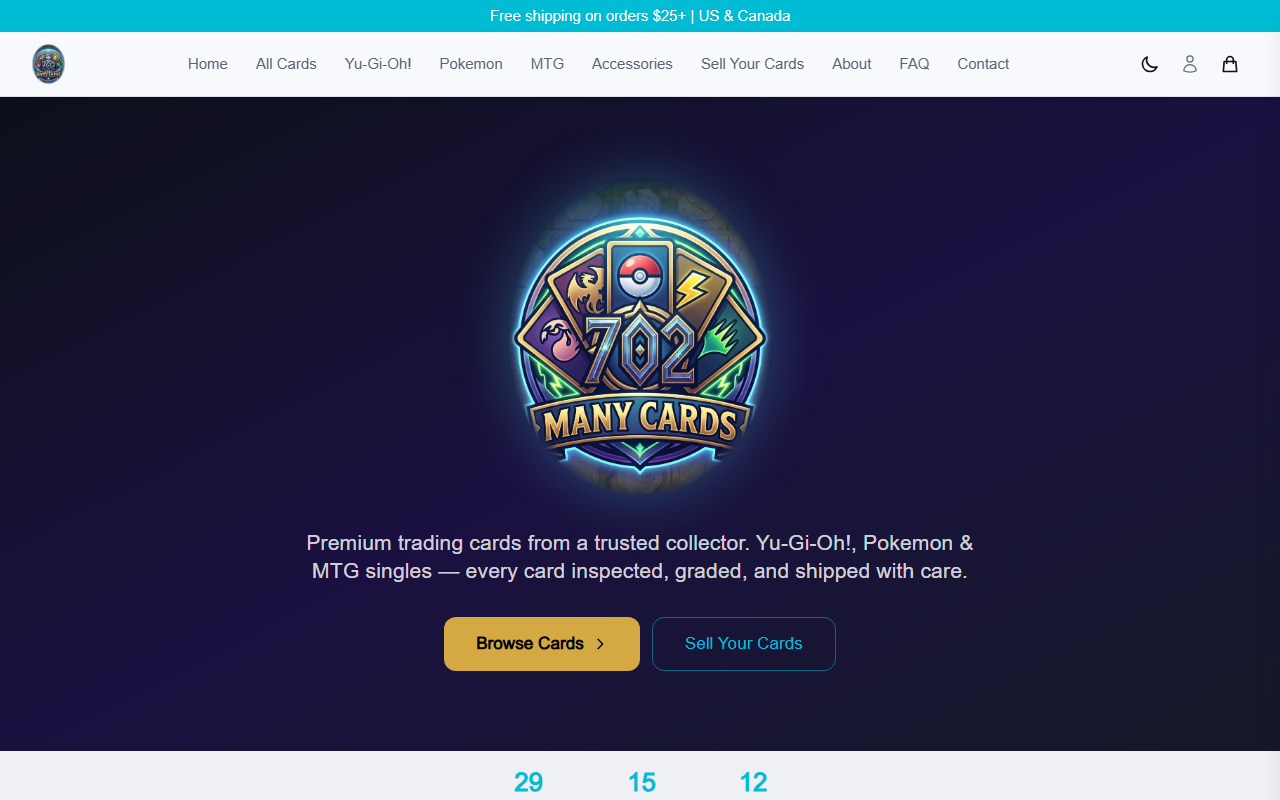 702manycards.com screenshot