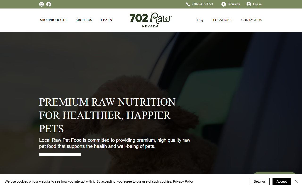 702rawpetfood.com screenshot