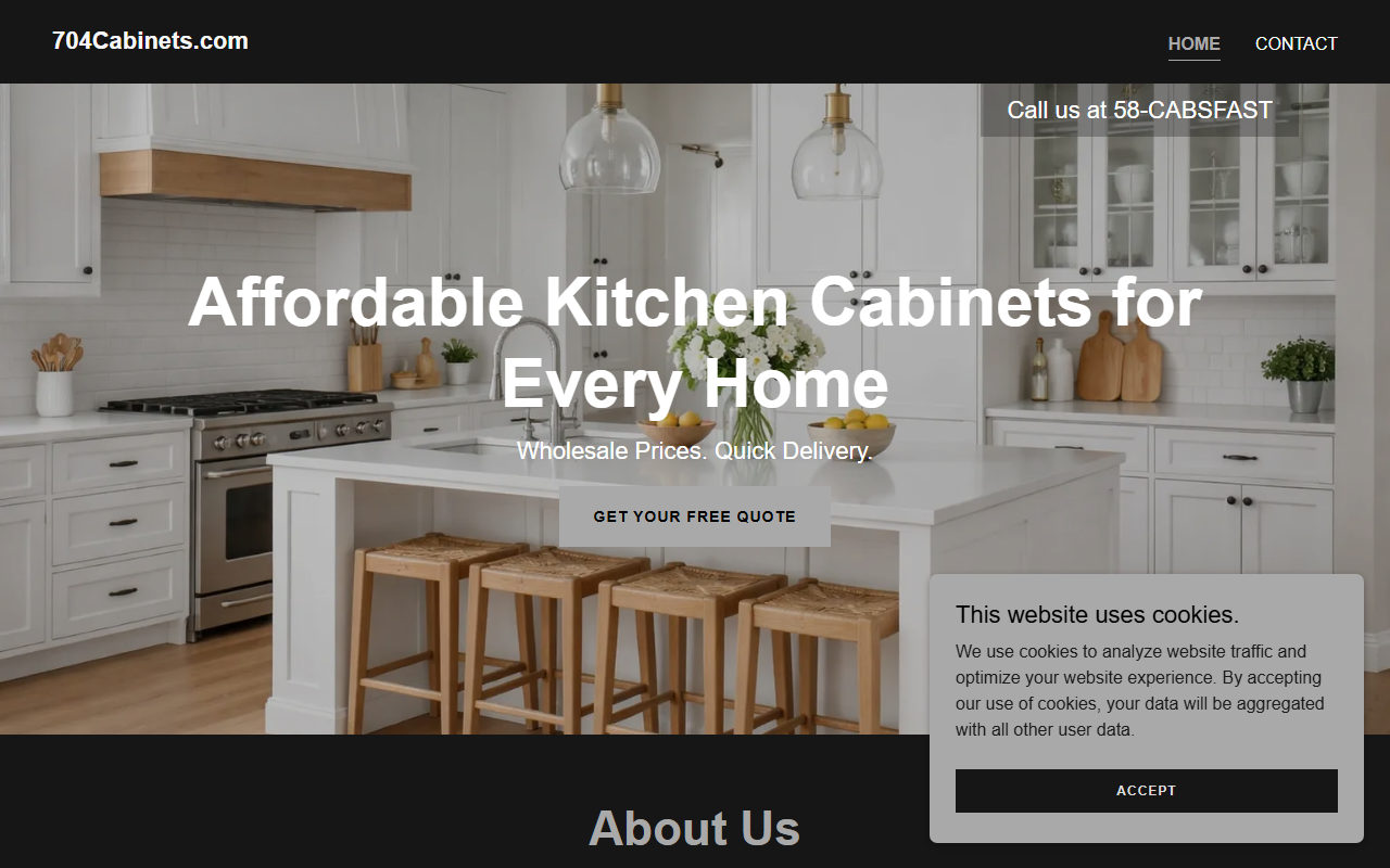 704cabinets.com screenshot