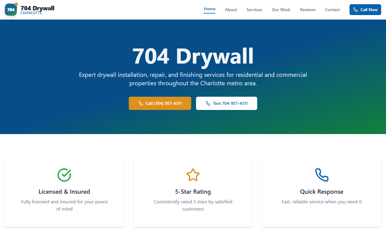 704drywall.com screenshot