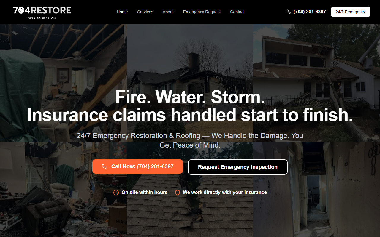 704restoreclt.com screenshot