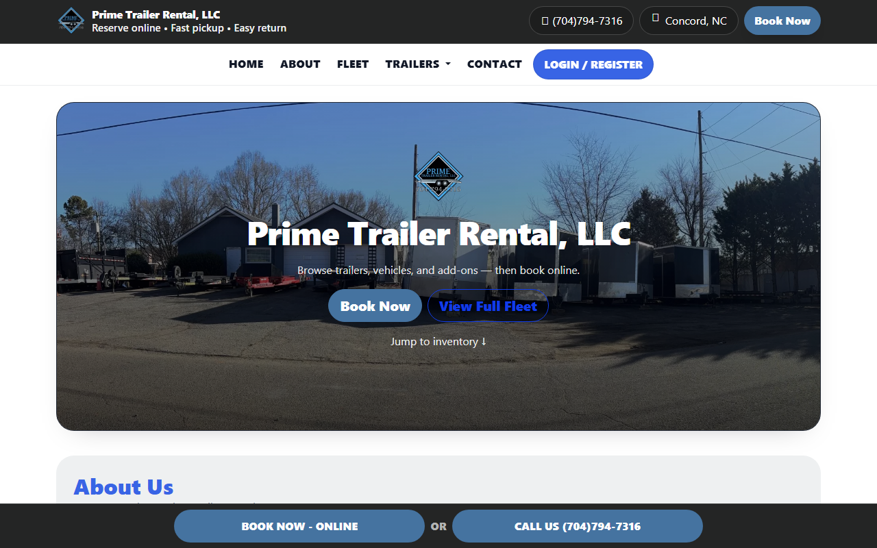 704trailerrental.com screenshot