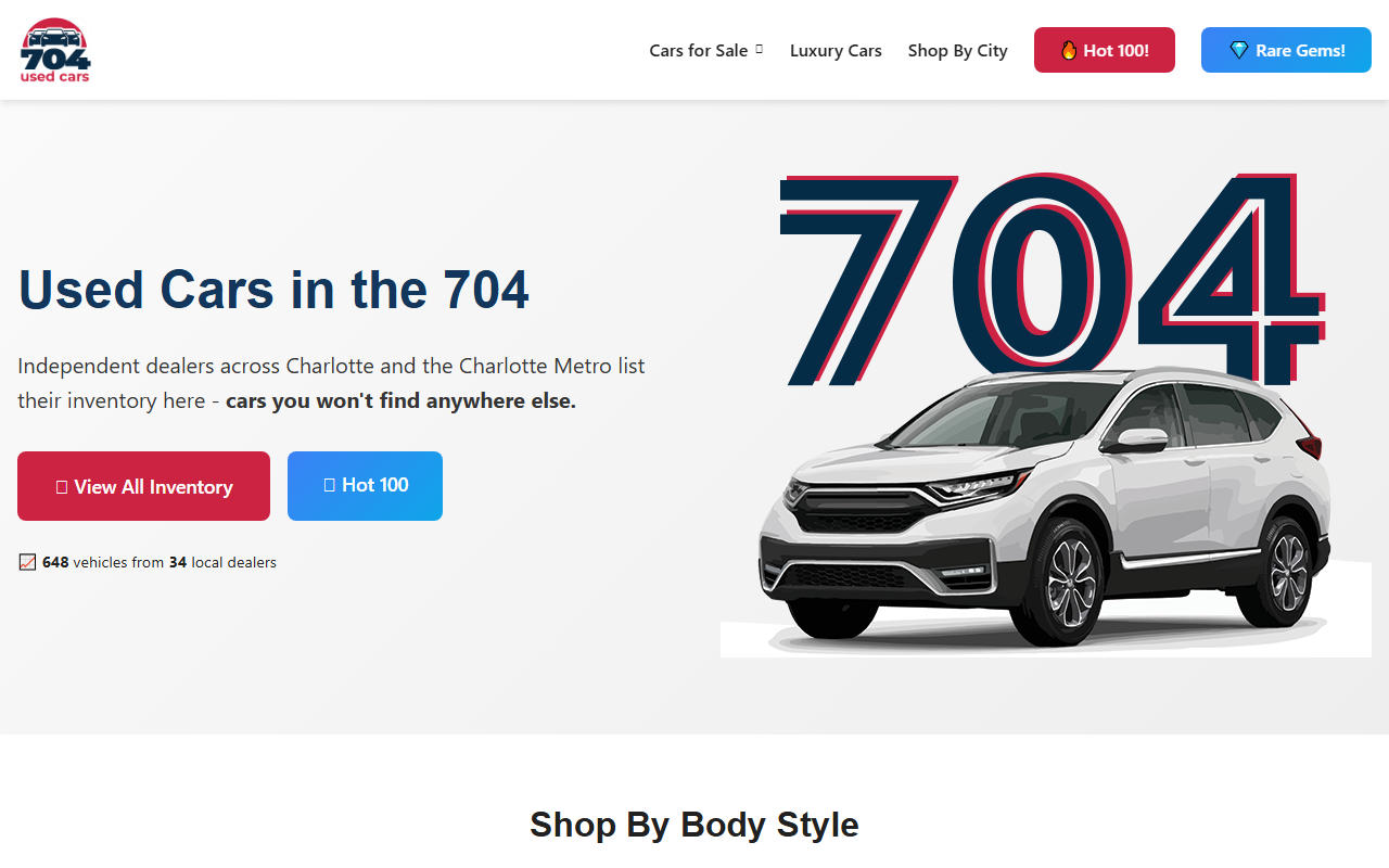 704usedcars.com screenshot