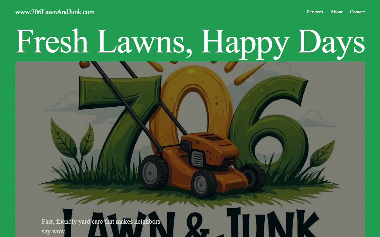 706lawnandjunk.com screenshot