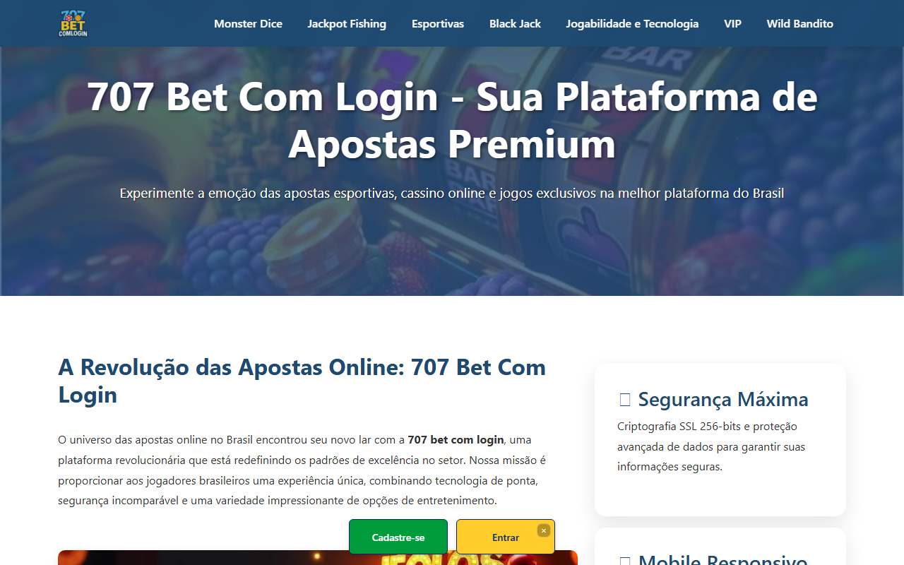 707betcomlogin.com screenshot
