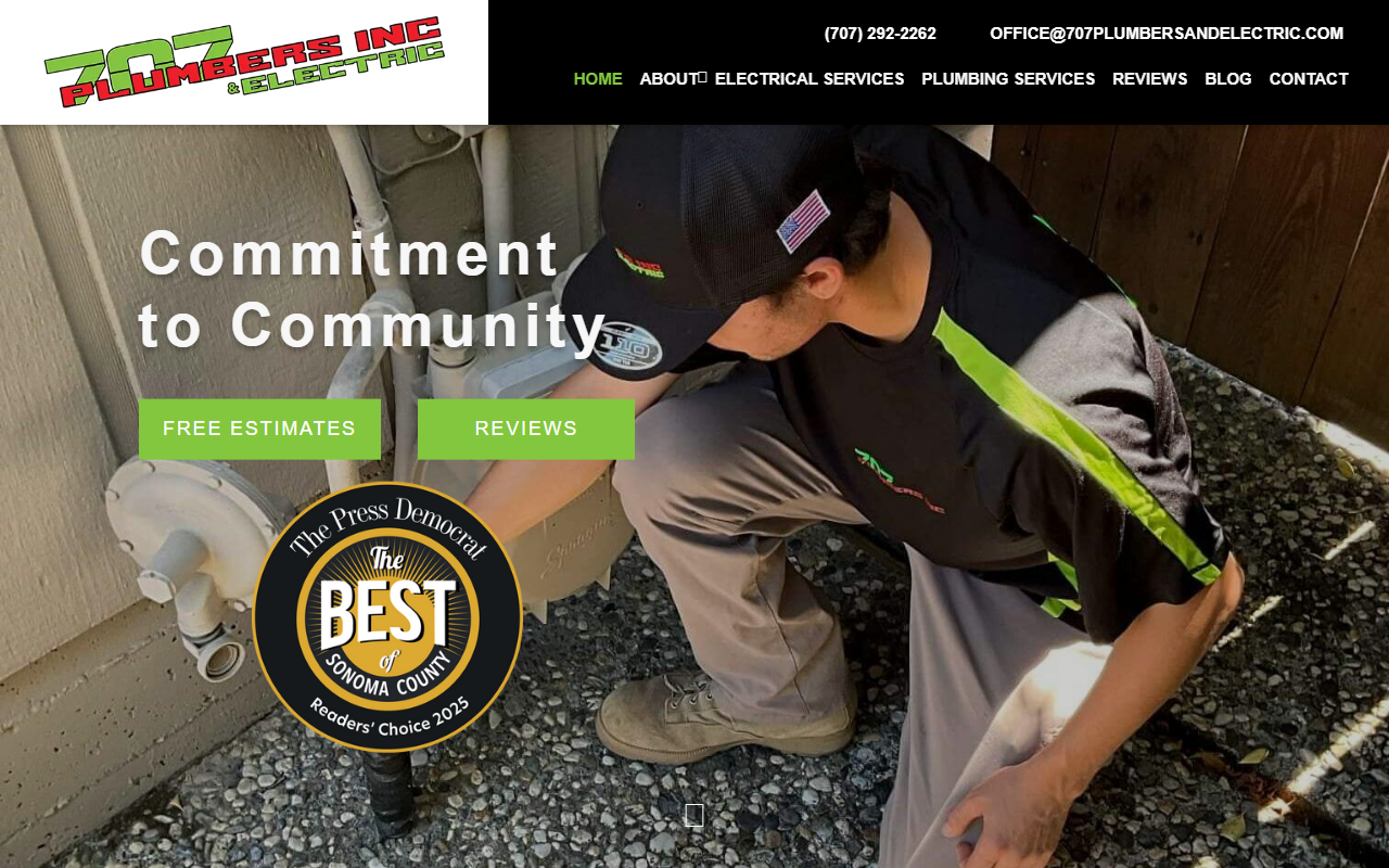 707plumbersinc.com screenshot