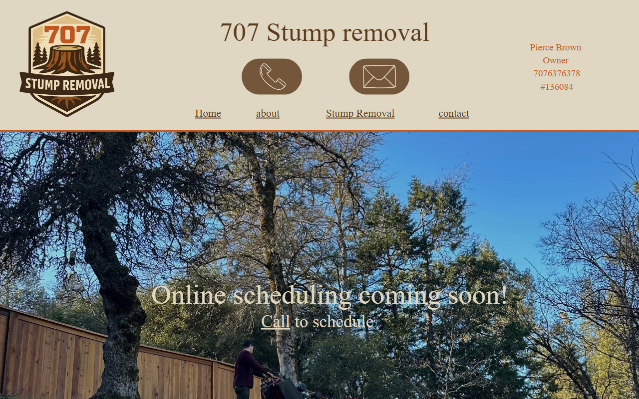 707stumpremoval.com screenshot